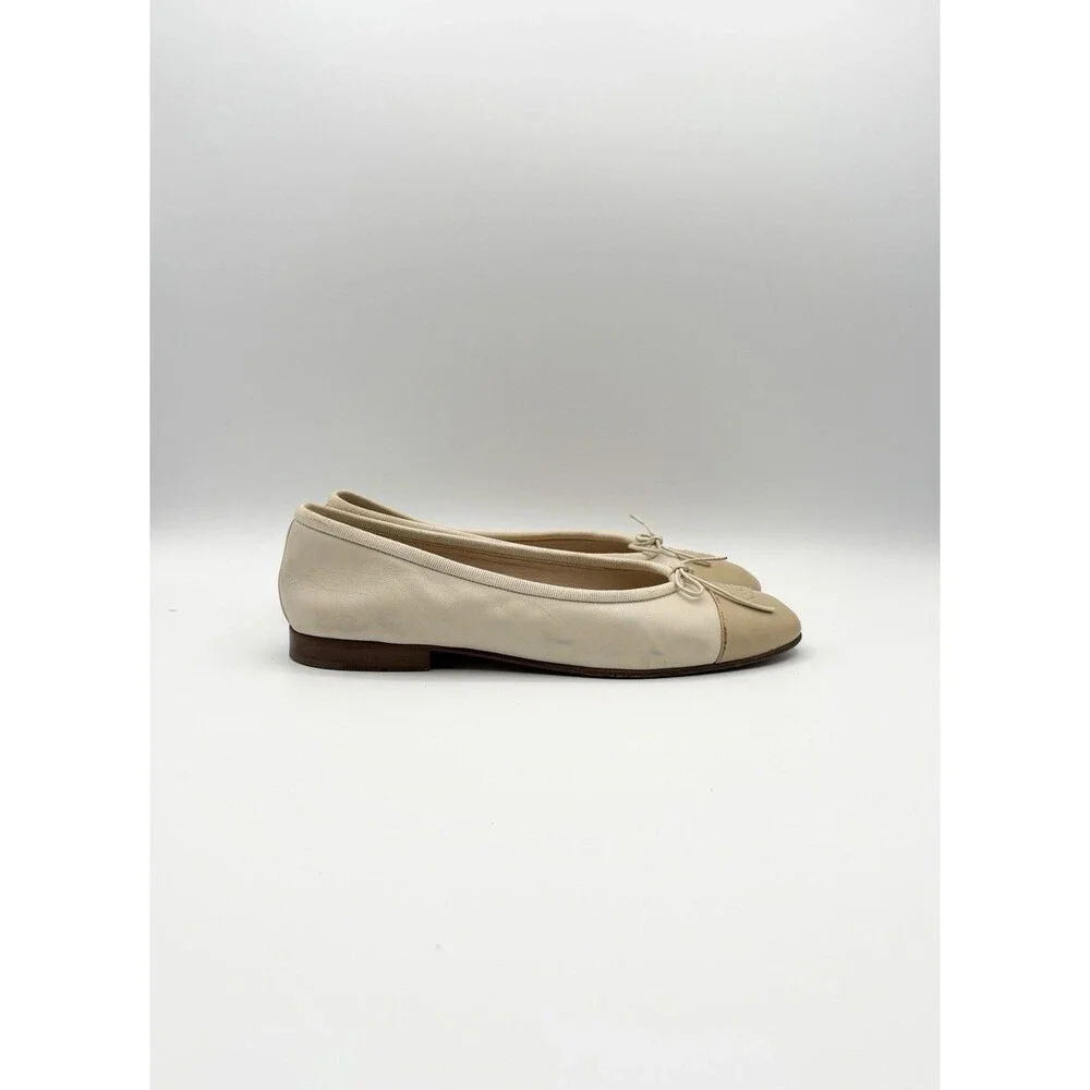 CHANEL white beige